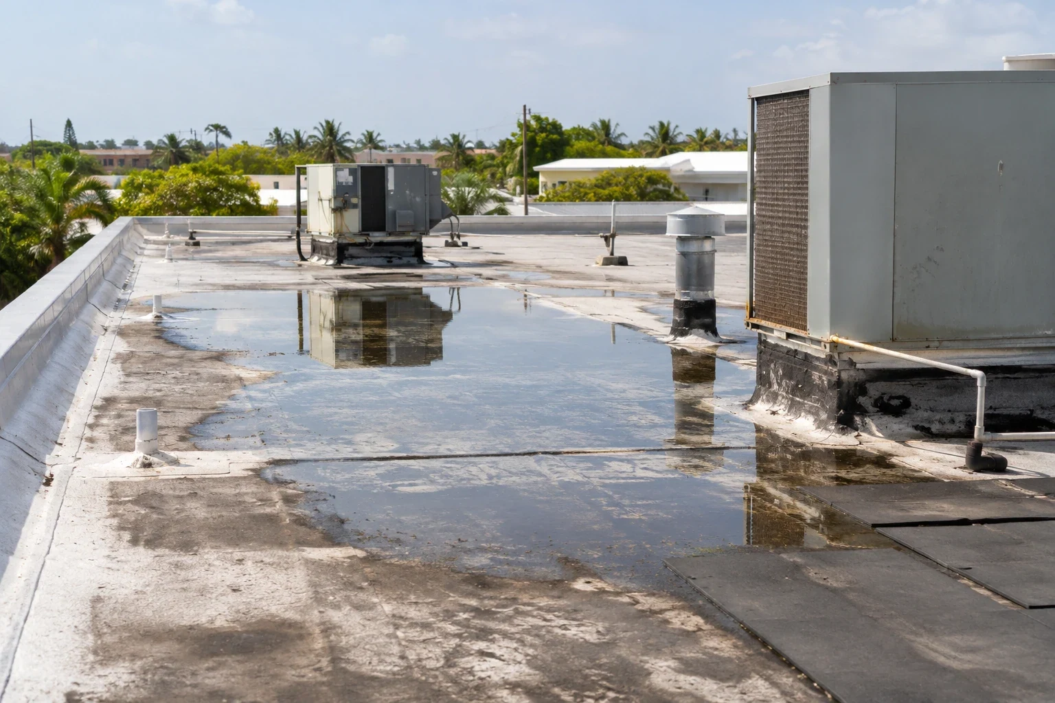 Commercial Ponding Water Roof Repair in Port St. Lucie, FL
